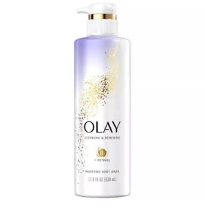 Olay – Cleansing & Renewing Nighttime Body Wash with Retinol