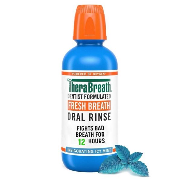 TheraBreath Fresh Breath Oral Rinse-invigorating Icy Mint (16 Fl Oz)